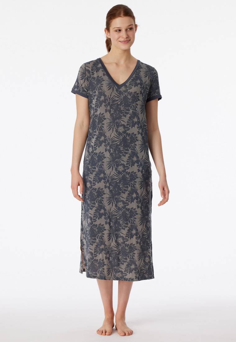 Schiesser Sleepshirt kurzarm V-Ausschnitt multicolor - selected! premium inspiration Weihnachtsangebot