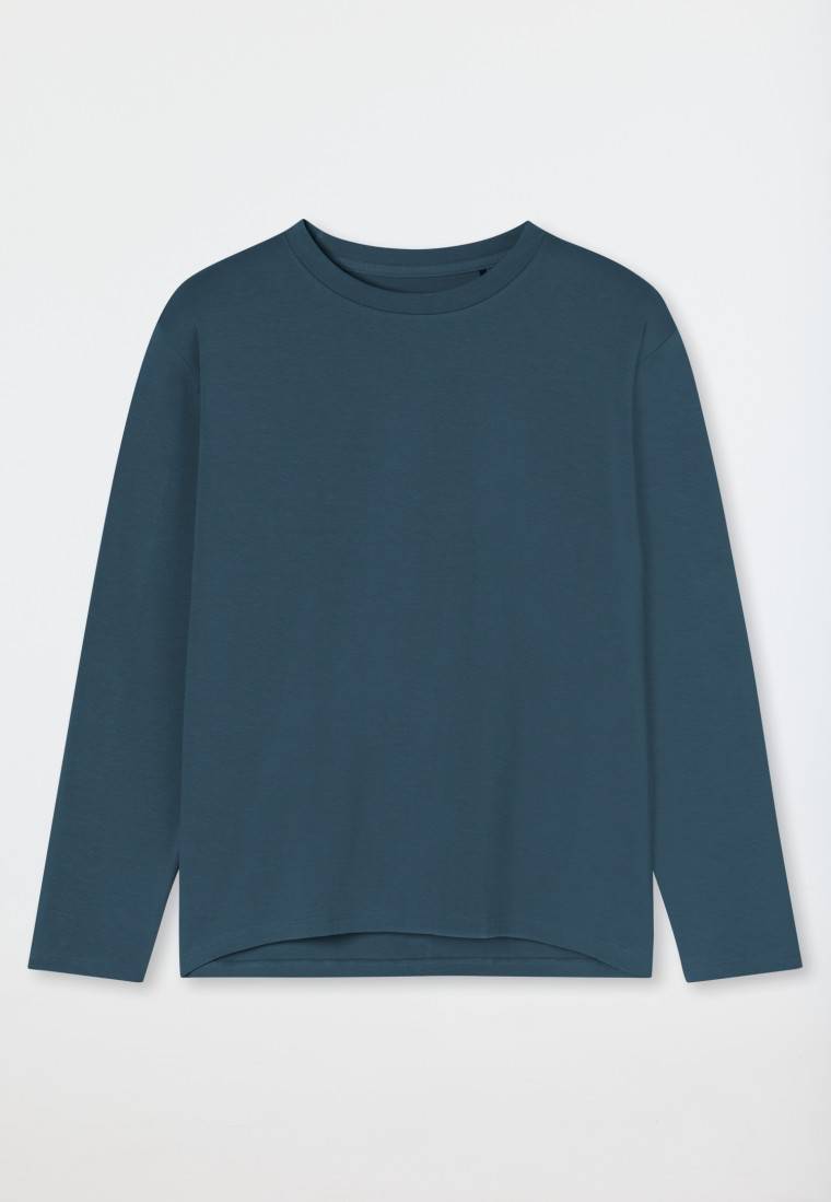 Schiesser Shirt langarm rundhals jeansblau - Mix+Relax Heißer Verkauf
