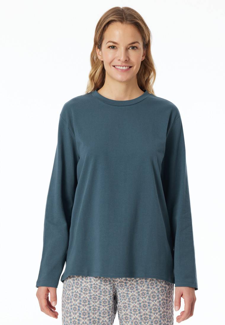 Schiesser Shirt langarm rundhals jeansblau - Mix+Relax Heißer Verkauf