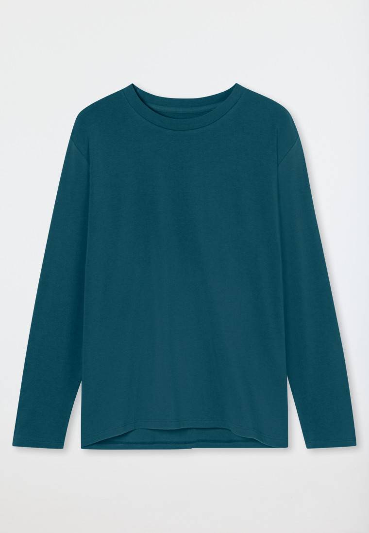 Schiesser Shirt langarm rundhals petrol - Mix+Relax Exklusive Angebote
