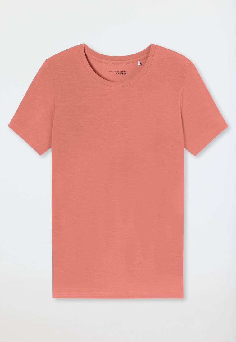 Schiesser Shirt kurzarm rundhals papaya - Mix+Relax Große Rabatte