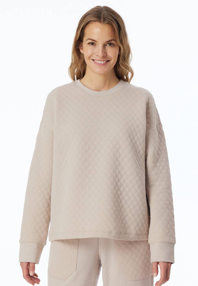 Schiesser Sweatshirt Jersey-Quiltstoff und Sweatware beige - Mix+Relax Neuheiten