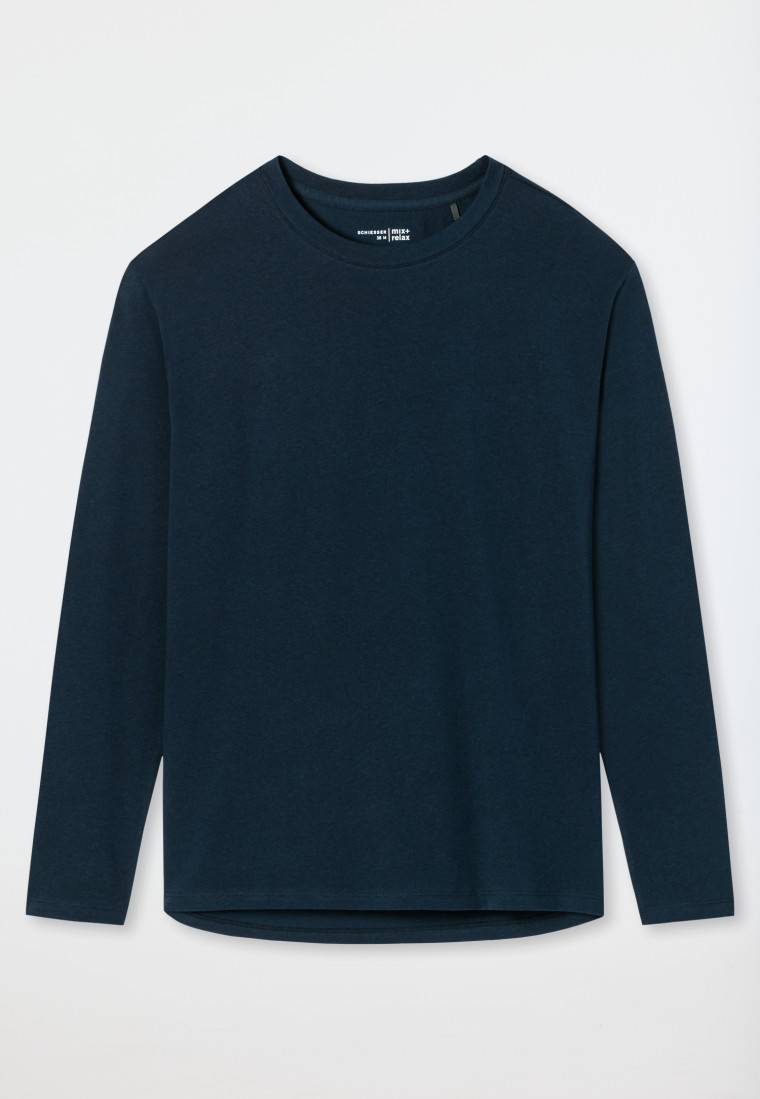 Schiesser Shirt langarm dunkeblau - Mix+Relax Bestseller