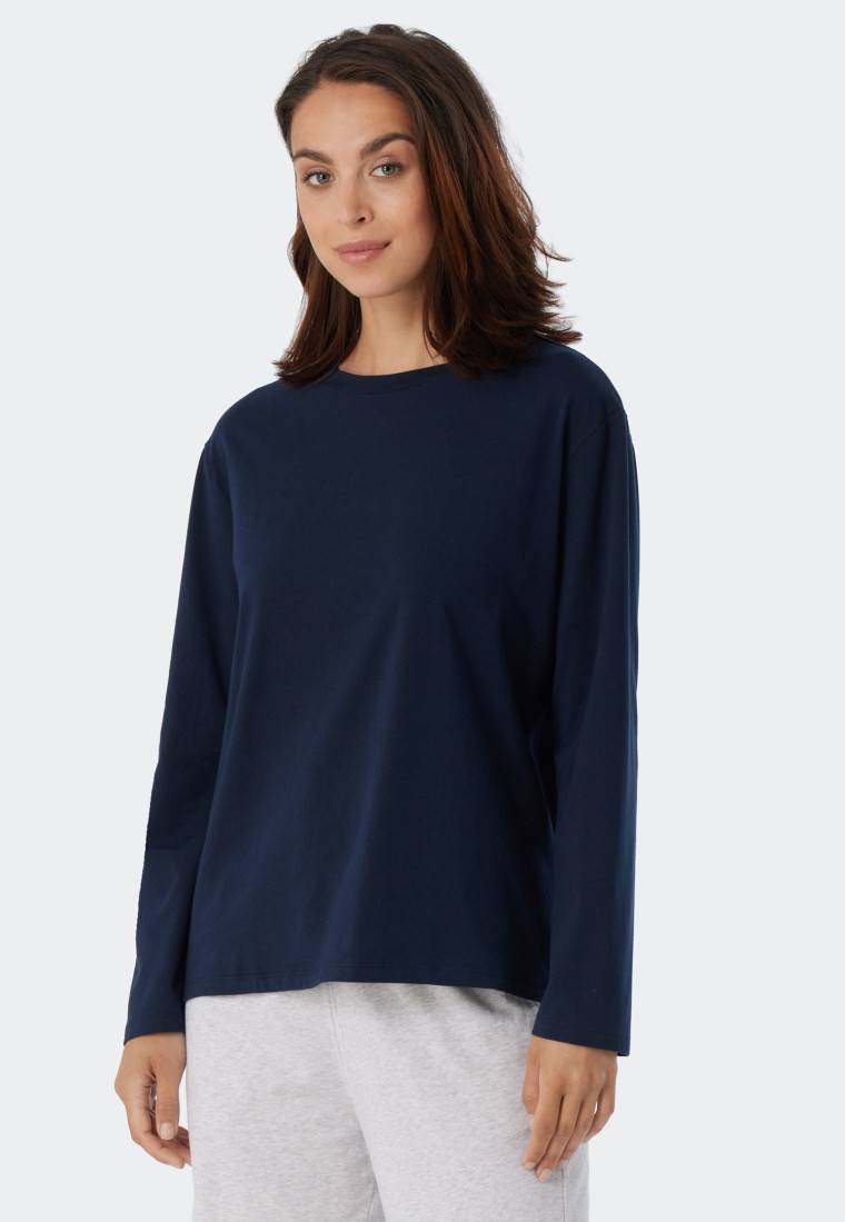 Schiesser Shirt langarm dunkeblau - Mix+Relax Bestseller