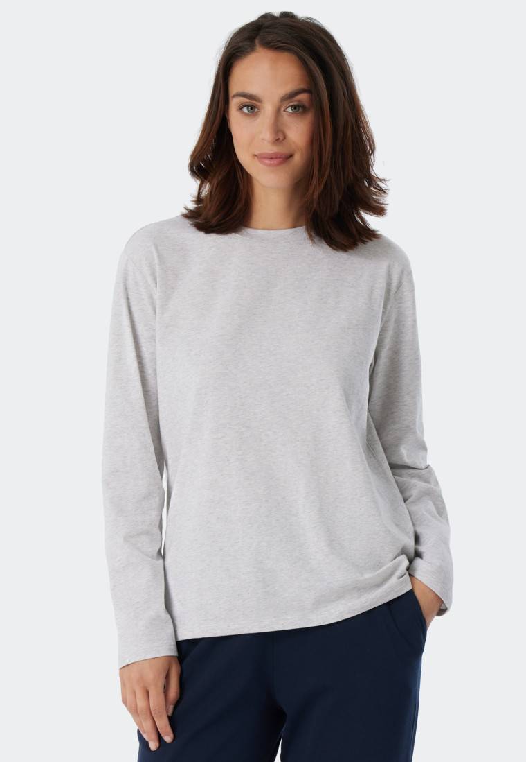 Schiesser Shirt langarm grau meliert - Mix+Relax Saisonale Angebote