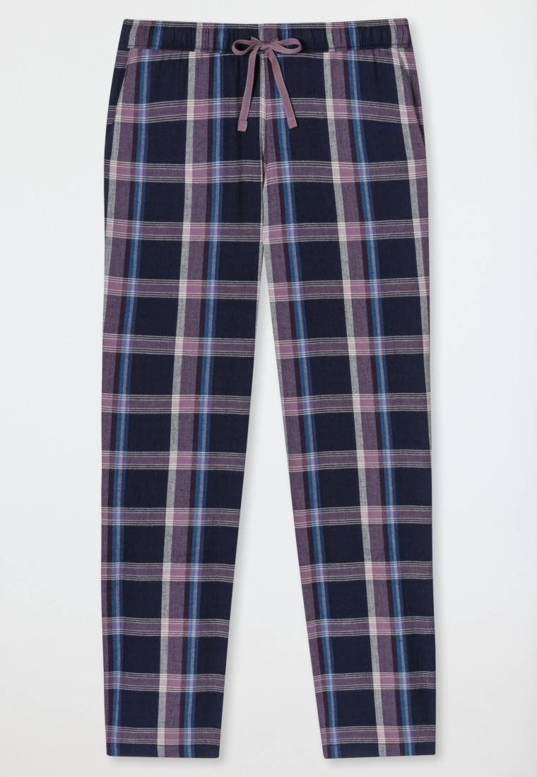 Schiesser Hose lang Flanell Organic Cotton Karos multicolor - Mix+Relax Kostenlose Rückgabe