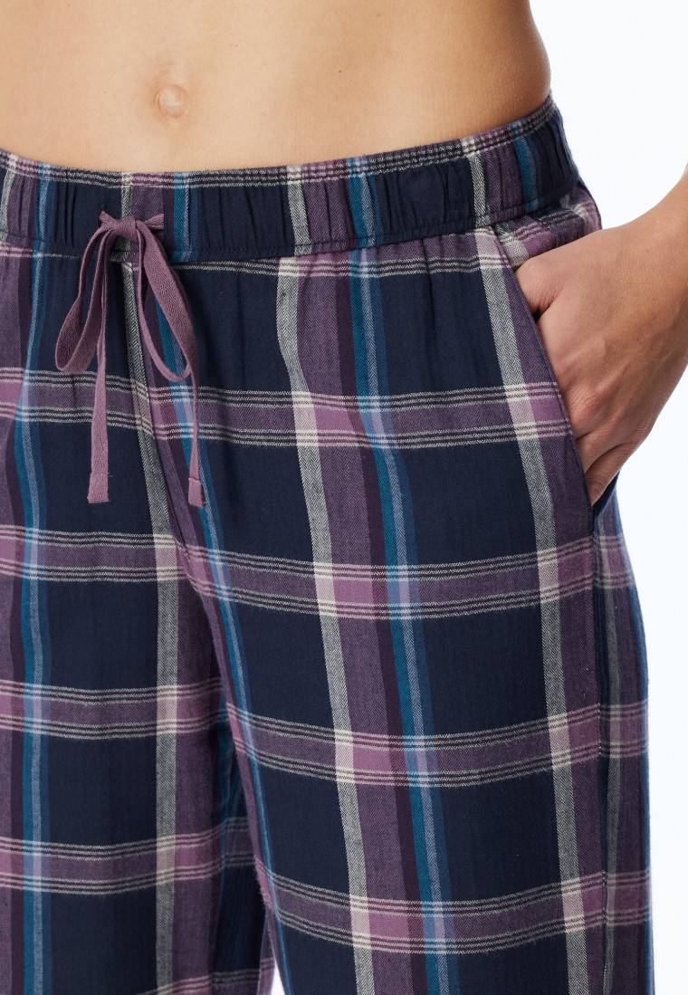 Schiesser Hose lang Flanell Organic Cotton Karos multicolor - Mix+Relax Kostenlose Rückgabe
