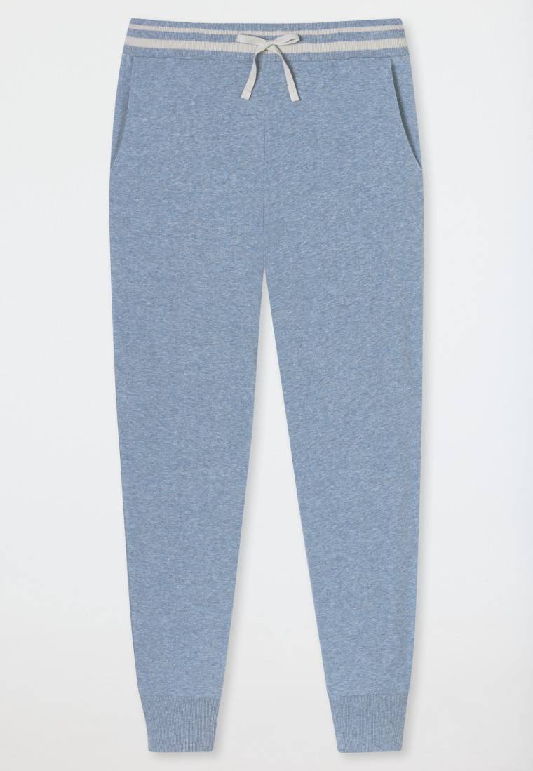 Schiesser Loungehose lang Organic Cotton Bündchen jeans-meliert - Mix+Relax JETZT KAUFEN