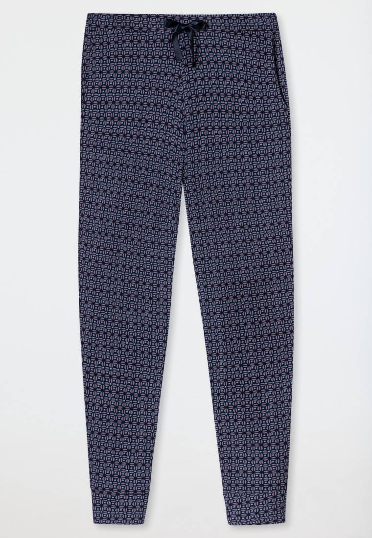 Schiesser Hose lang Bündchen multicolor floral gemustert - Mix+Relax Neueste Stile