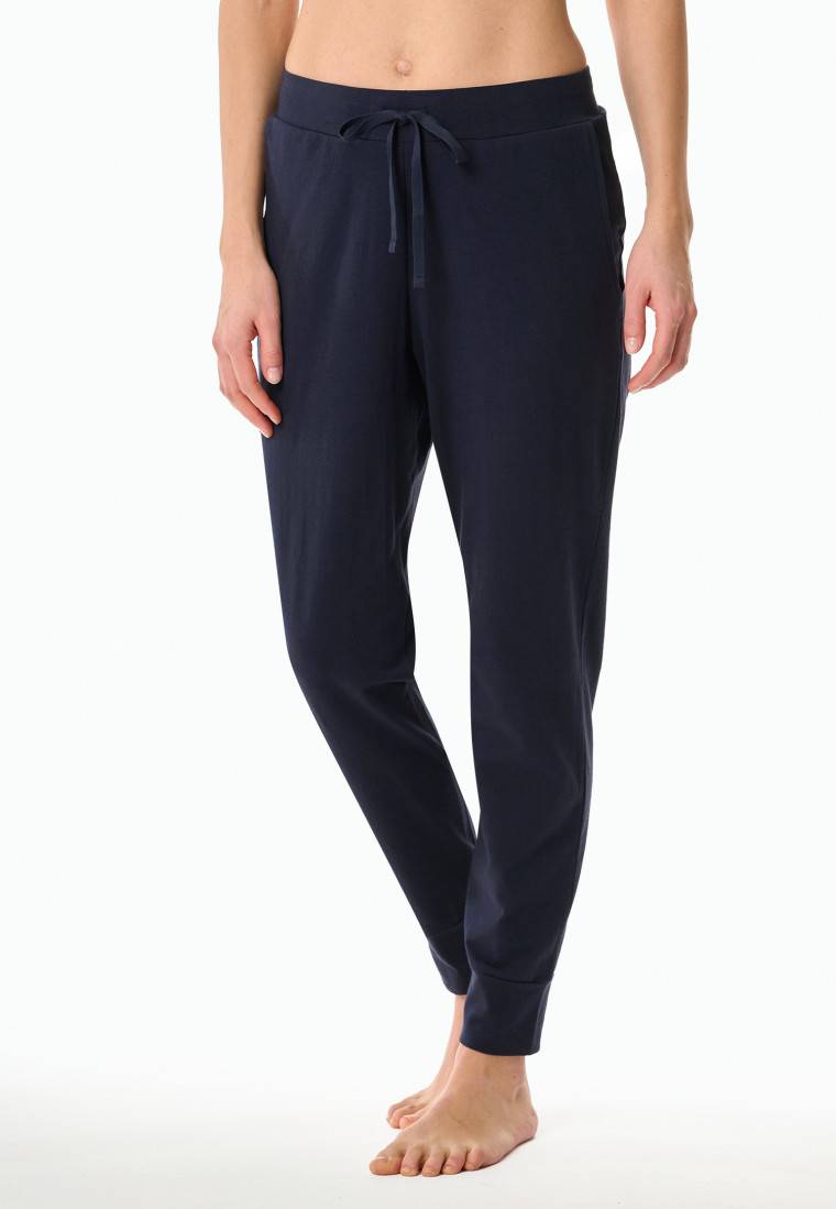 Schiesser Hose lang Bündchen dunkelblau - Mix+Relax Letzte 2 Tage