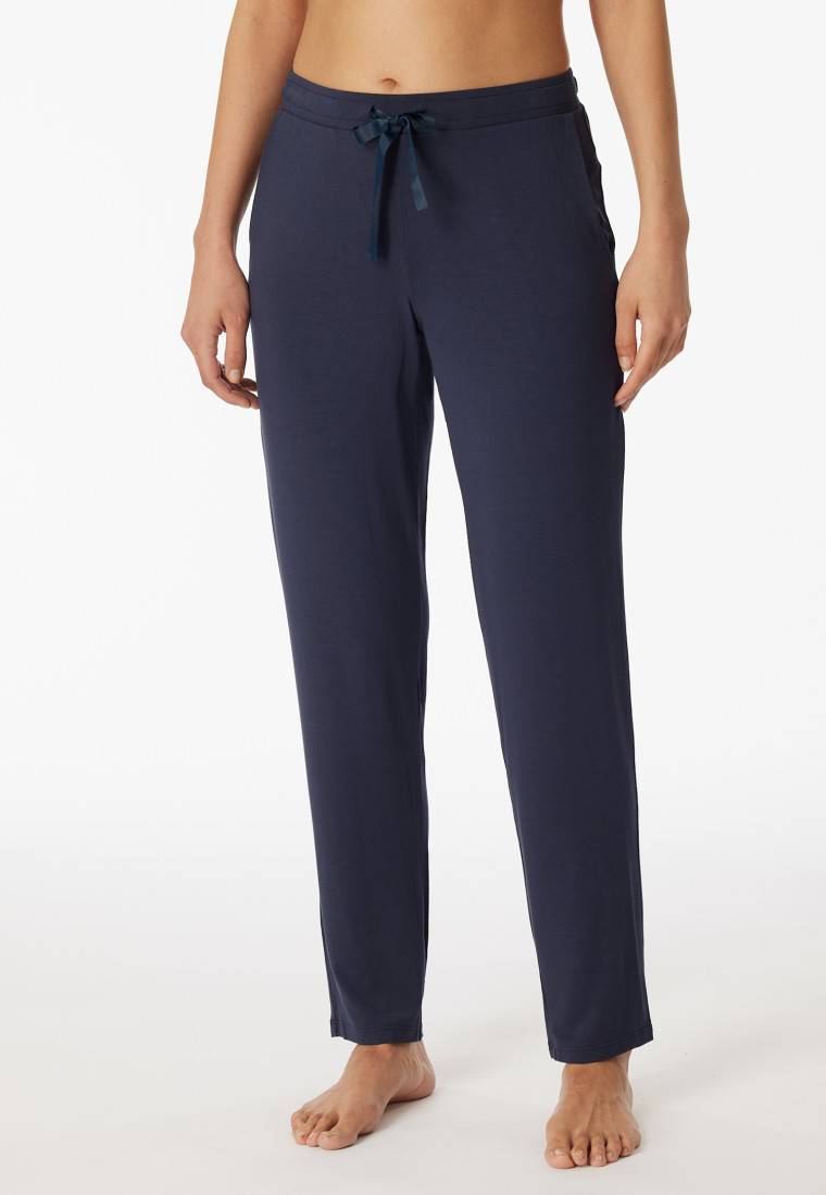 Schiesser Hose lang/extra-lang Modal blau - Mix+Relax Bis zu 50% Rabatt