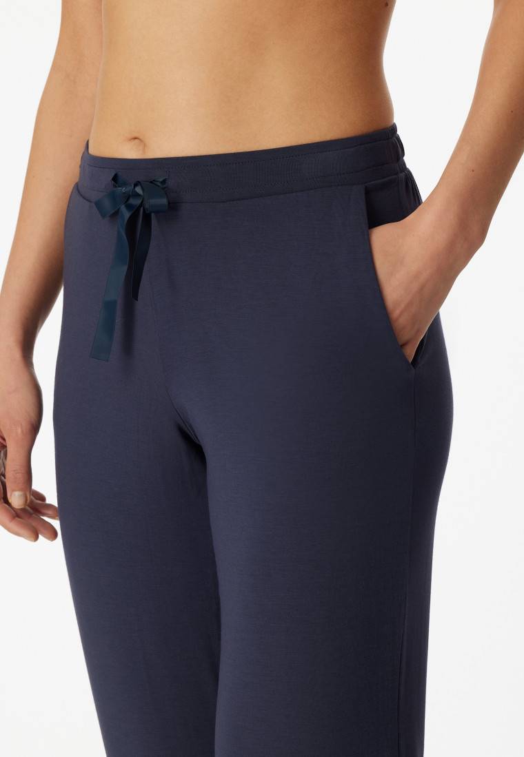 Schiesser Hose lang/extra-lang Modal blau - Mix+Relax Bis zu 50% Rabatt