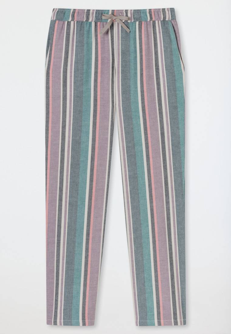 Schiesser Hose lang Flanell Organic Cotton Streifen multicolor - Mix+Relax Vierteljährliche Förderung