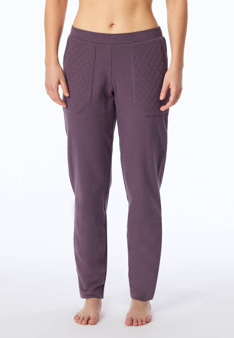 Schiesser Hose lang Jersey-Quiltstoff und Sweatware malve - Mix+Relax Riesige Rabatte