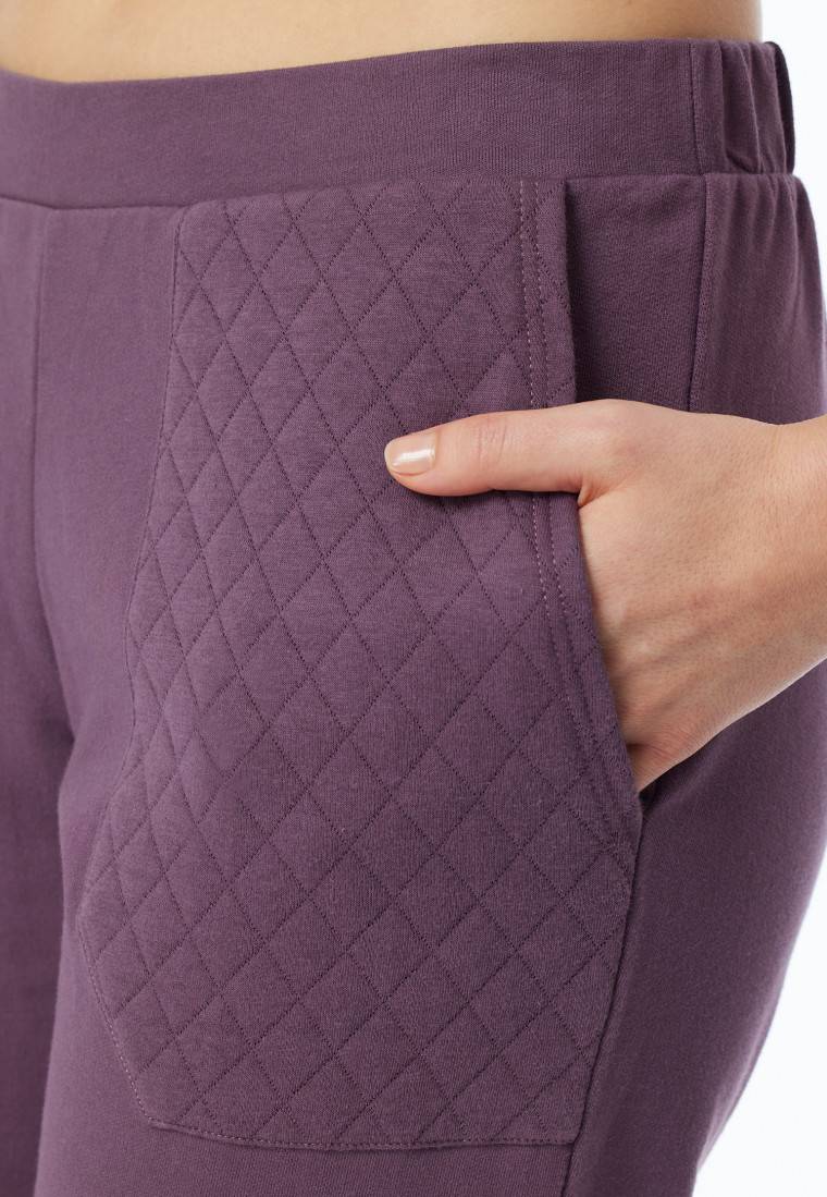 Schiesser Hose lang Jersey-Quiltstoff und Sweatware malve - Mix+Relax Riesige Rabatte