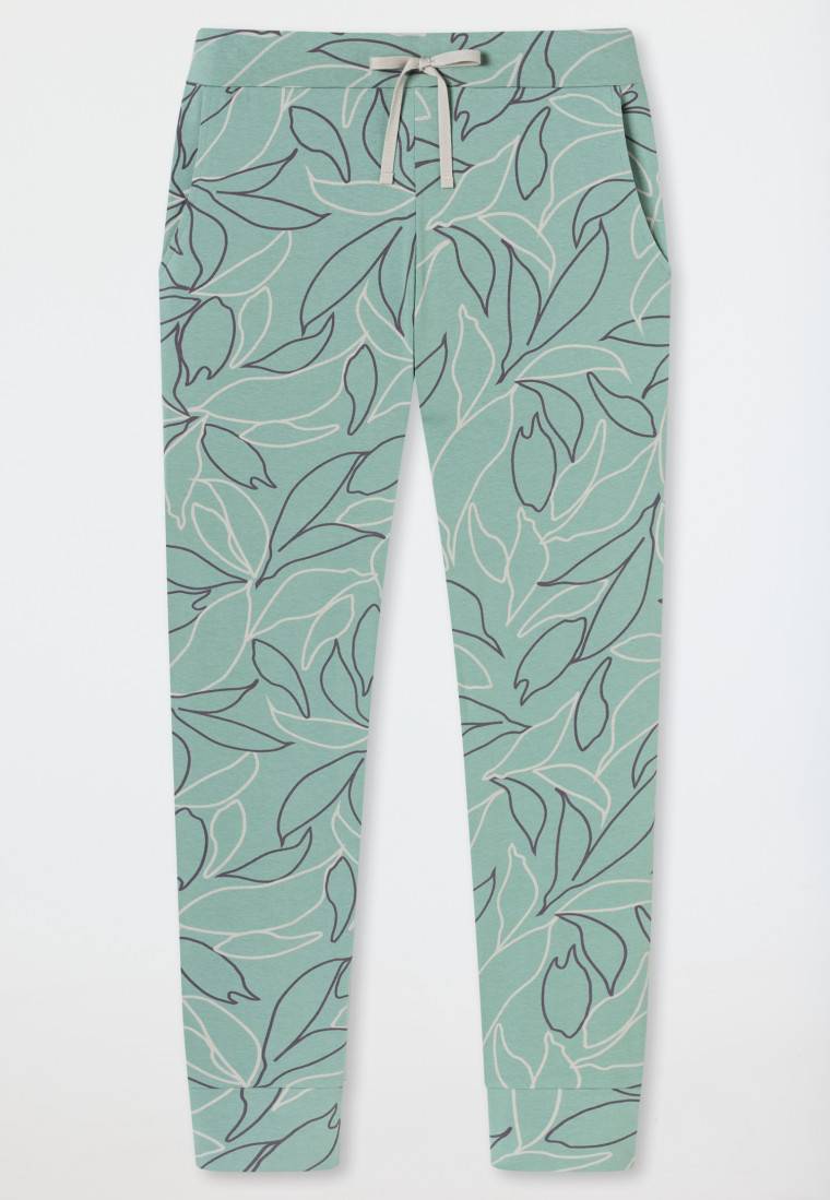Schiesser Hose lang Bündchen Blumen multicolor - Mix+Relax Kostenloser Versand international