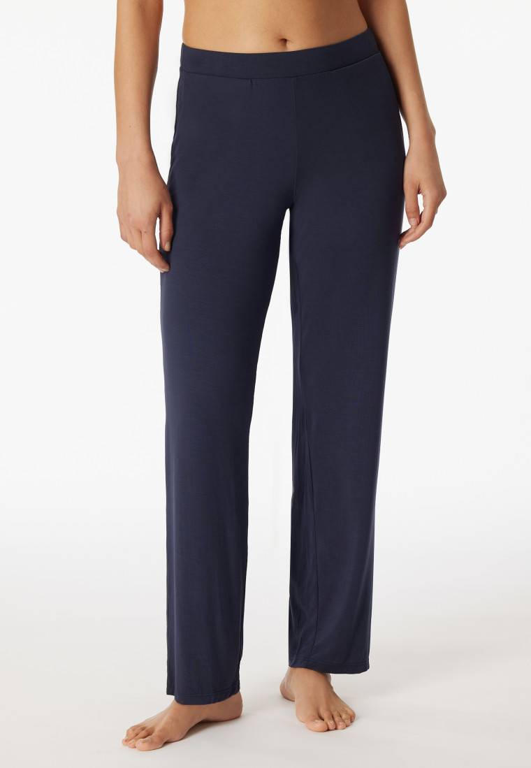 Schiesser Loungehose lang Modal Marlene-Schnitt blau - Mix+Relax zollfrei
