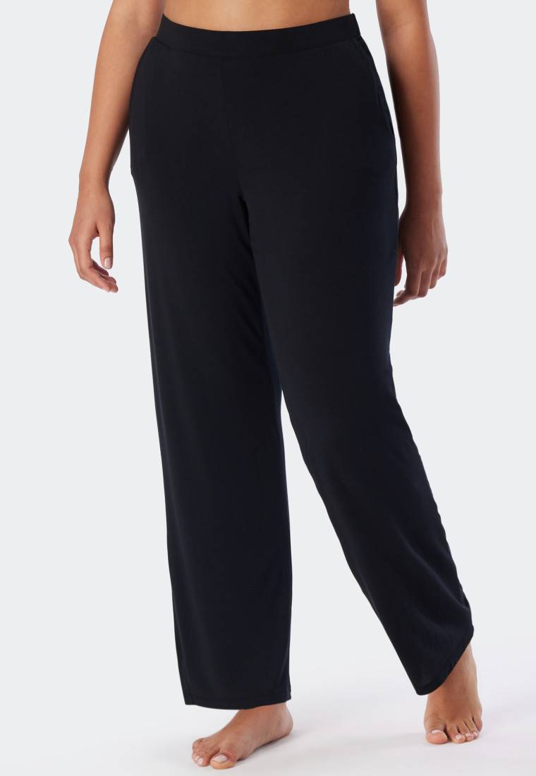 Schiesser Loungehose lang Modal Marlene-Schnitt schwarz - Mix+Relax Limitierter Zeitrabatt