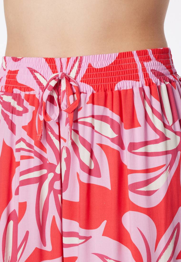 Schiesser Loungehose lang Viskose Blumenprint multicolor - Mix+Relax Fabrikpreis