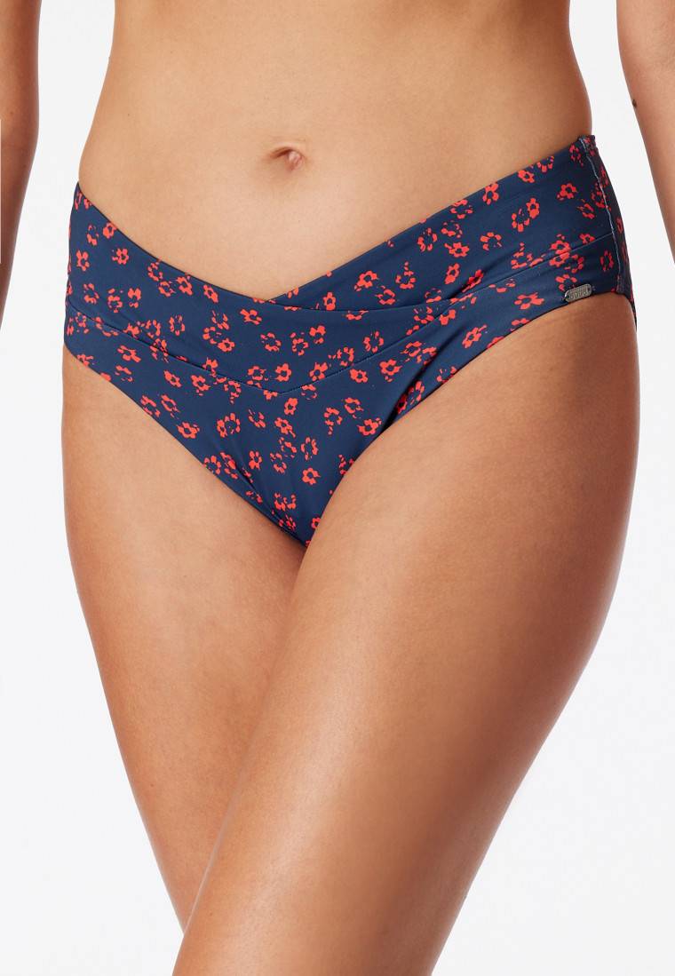 Schiesser Midi-Bikinislip V-Form Blumenprint multicolor - Aqua Mix & Match Flash Sale