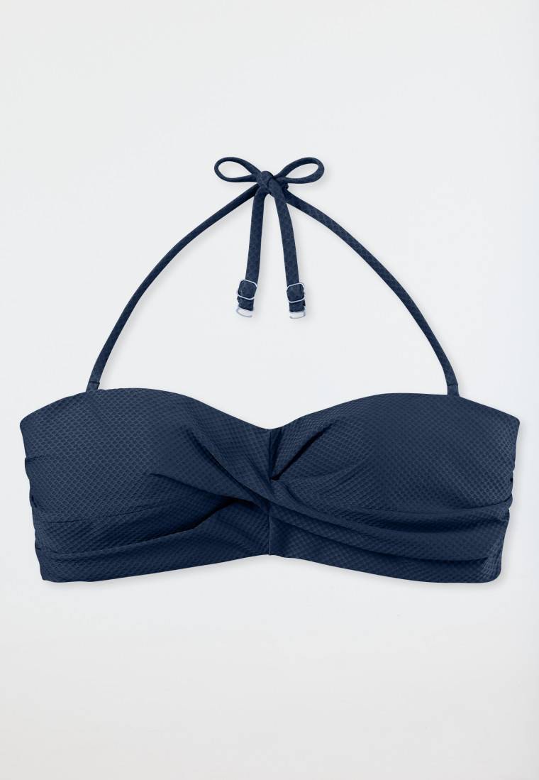 Schiesser Bikini Bandeau-Top variable Träger blau - Aqua Mix & Match Begrenztes Angebot