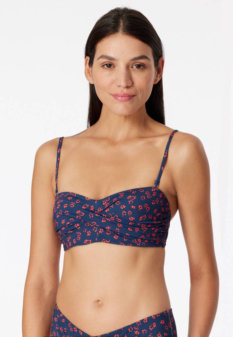 Schiesser Bikini Bandeau-Top variable Träger multicolor - Aqua Mix & Match Exklusivangebot
