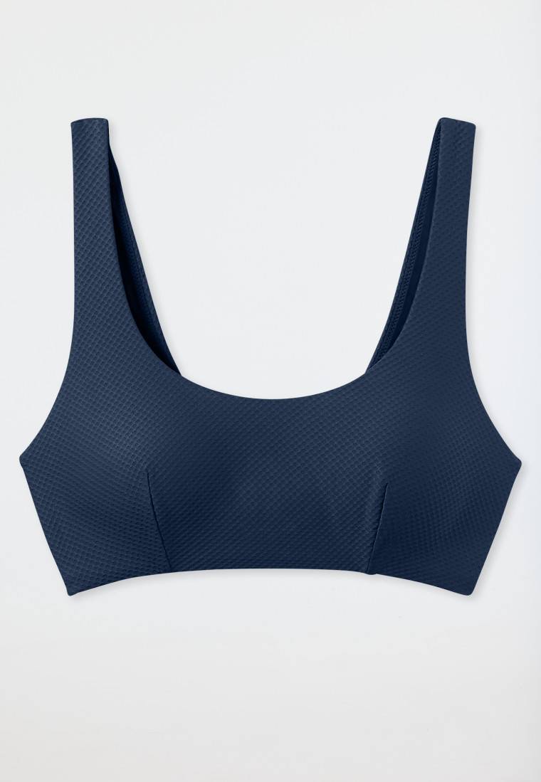 Schiesser Bikini Bustier-Top herausnehmbare Pads blau - Aqua Mix & Match Preisnachlass