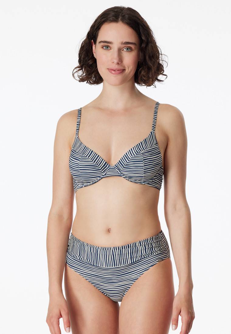 Schiesser Bügel-Bikini verstellbare Träger Midi-Slip mehrfarbig gestreift - Ocean Dive Saisonschlussverkauf