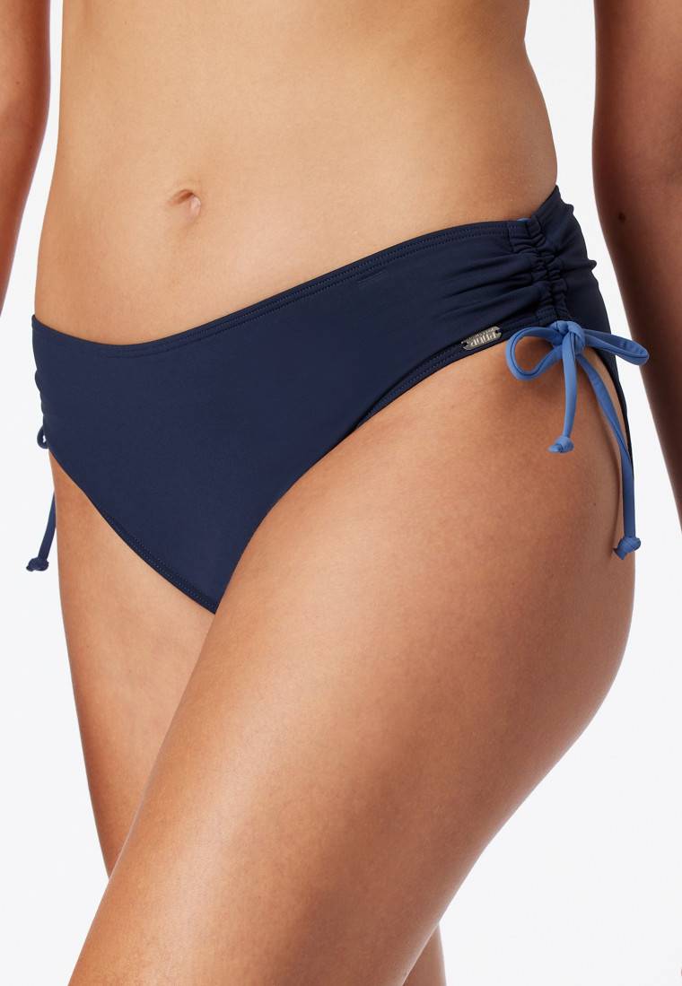 Schiesser Bandeau Bügel-Bikini Softcups variable Träger Midi-Slip verstellbare Seiten nachtblau - Ocean Swim Vatertagsangebot