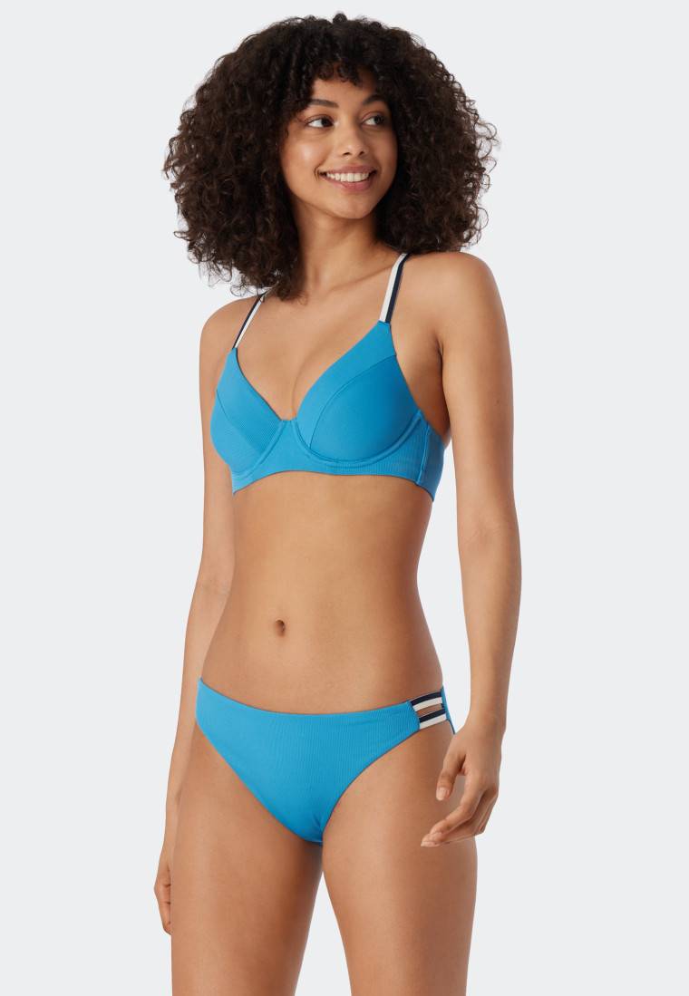 Schiesser Bügel-Bikini-Set variable Träger Mini-Slip Ripp-Optik aquarium - Underwater Heißer Verkauf