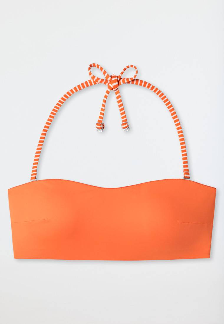Schiesser Bandeau Bikini-Top gefüttert Softcups variable Träger orange - Mix & Match Reflections Neueste Mode