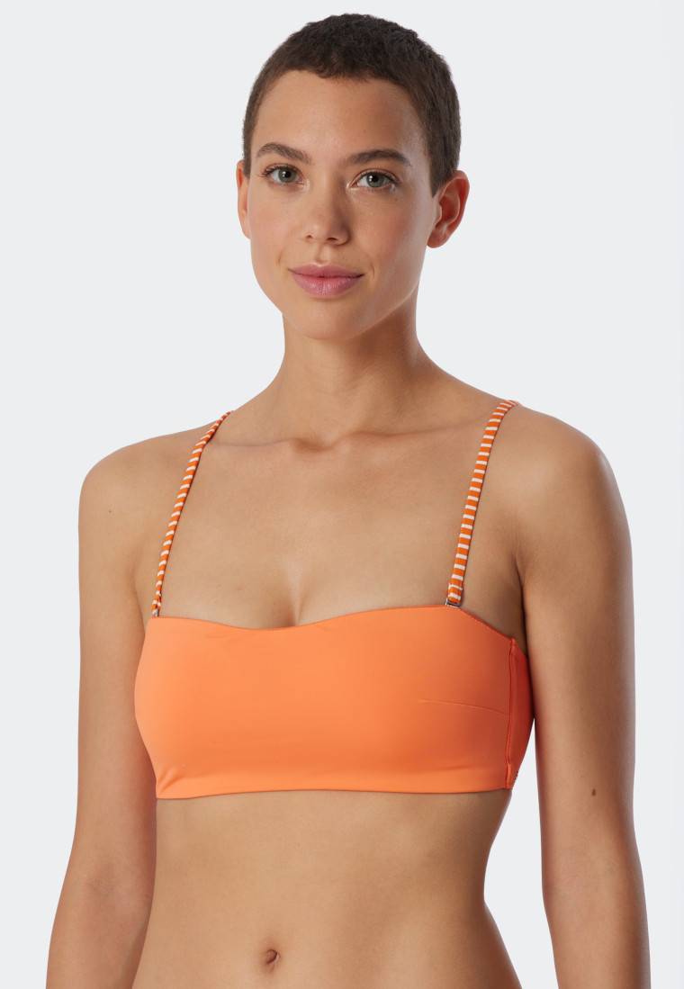 Schiesser Bandeau Bikini-Top gefüttert Softcups variable Träger orange - Mix & Match Reflections Neueste Mode