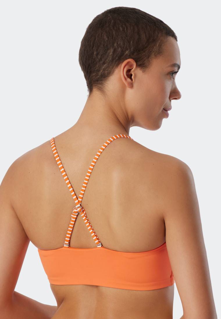 Schiesser Bandeau Bikini-Top gefüttert Softcups variable Träger orange - Mix & Match Reflections Neueste Mode