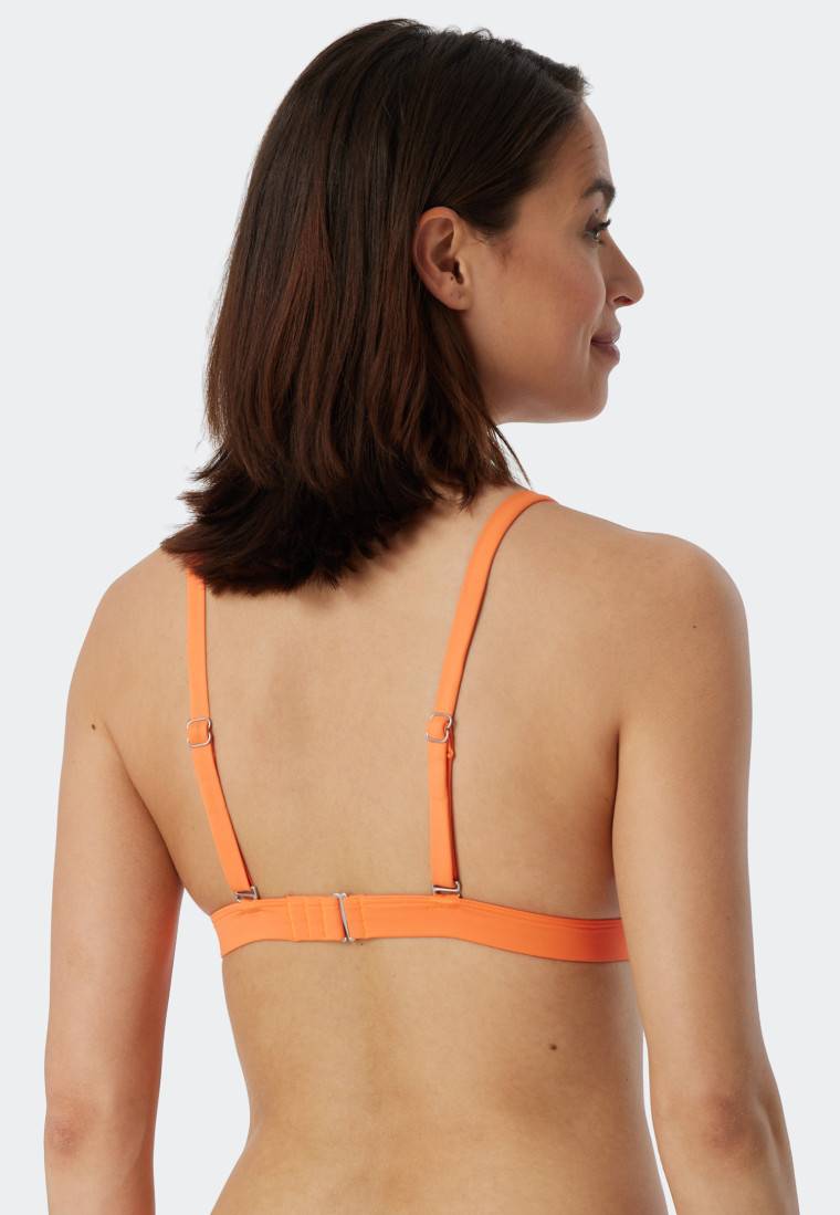 Schiesser Bikini Triangel-Top herausnehmbare Cups variable Träger Streifen orange - Mix & Match Reflections Zeitlich begrenztes Angebot