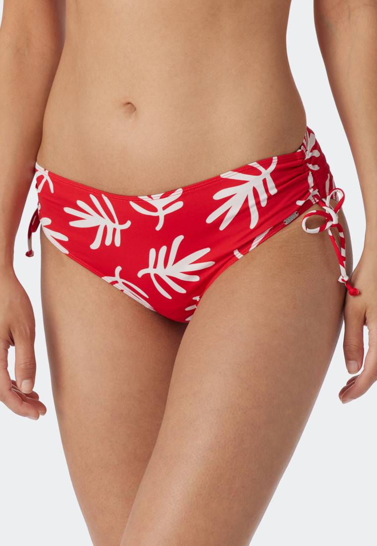 Schiesser Midi-Bikinislip verstellbare Seitenhöhen Korallen rot - Mix & Match Coral Life Große Rabatte
