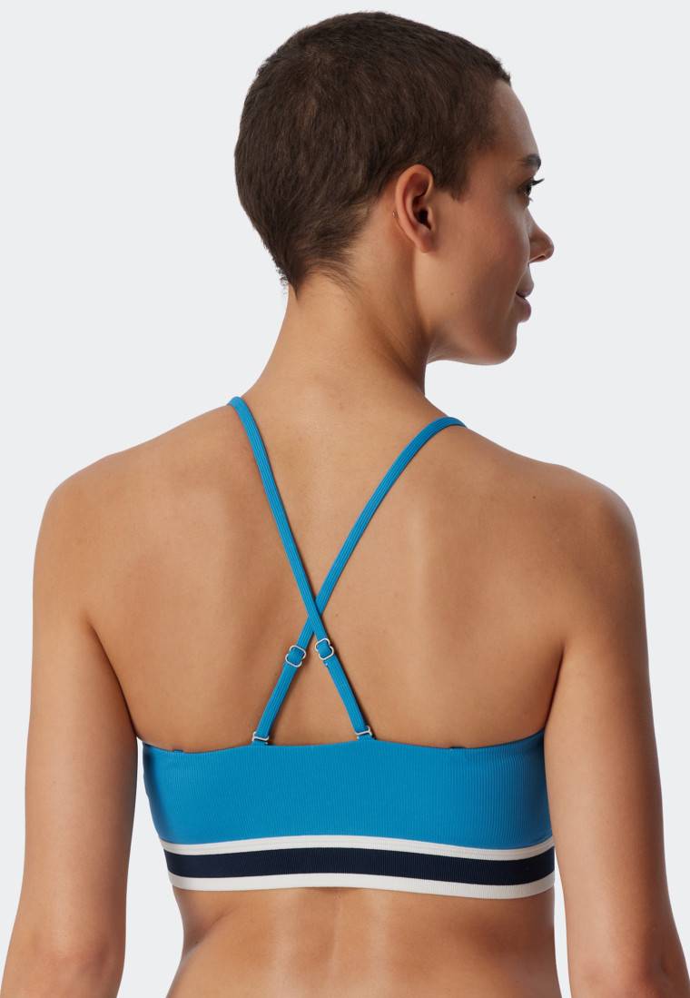 Schiesser Bandeau Bikini-Set Softpads variable Träger Midi-Slip Ripp-Optik aquarium - Underwater Neuheiten