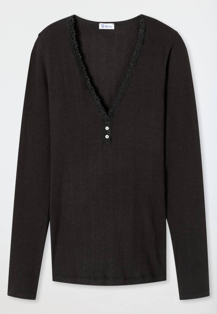Schiesser Shirt langarm schwarz - Revival Agathe Bestseller