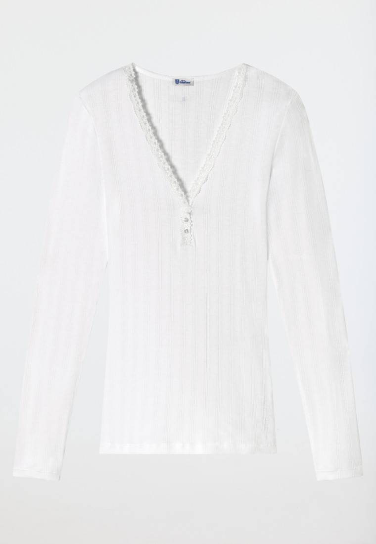 Schiesser Shirt langarm weiß - Revival Agathe Tägliche Deals