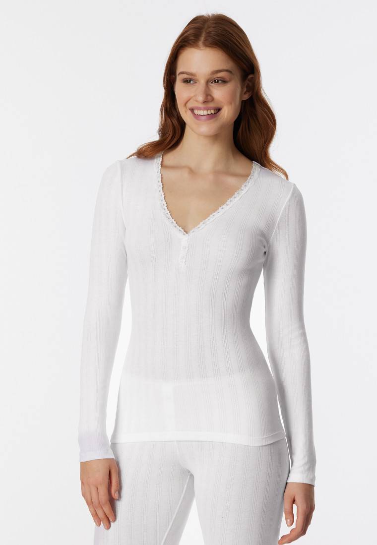 Schiesser Shirt langarm weiß - Revival Agathe Tägliche Deals