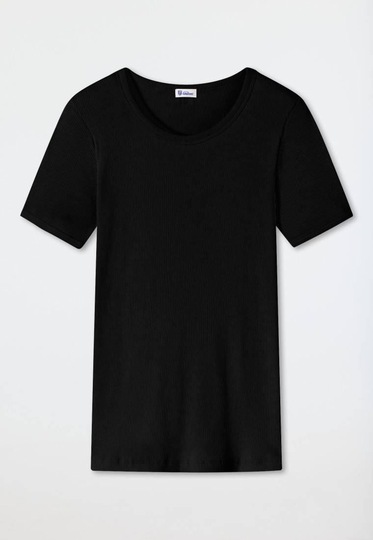 Schiesser Shirt kurzarm schwarz - Revival Greta Riesige Ersparnisse
