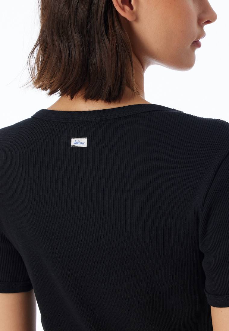 Schiesser Shirt kurzarm schwarz - Revival Greta Riesige Ersparnisse