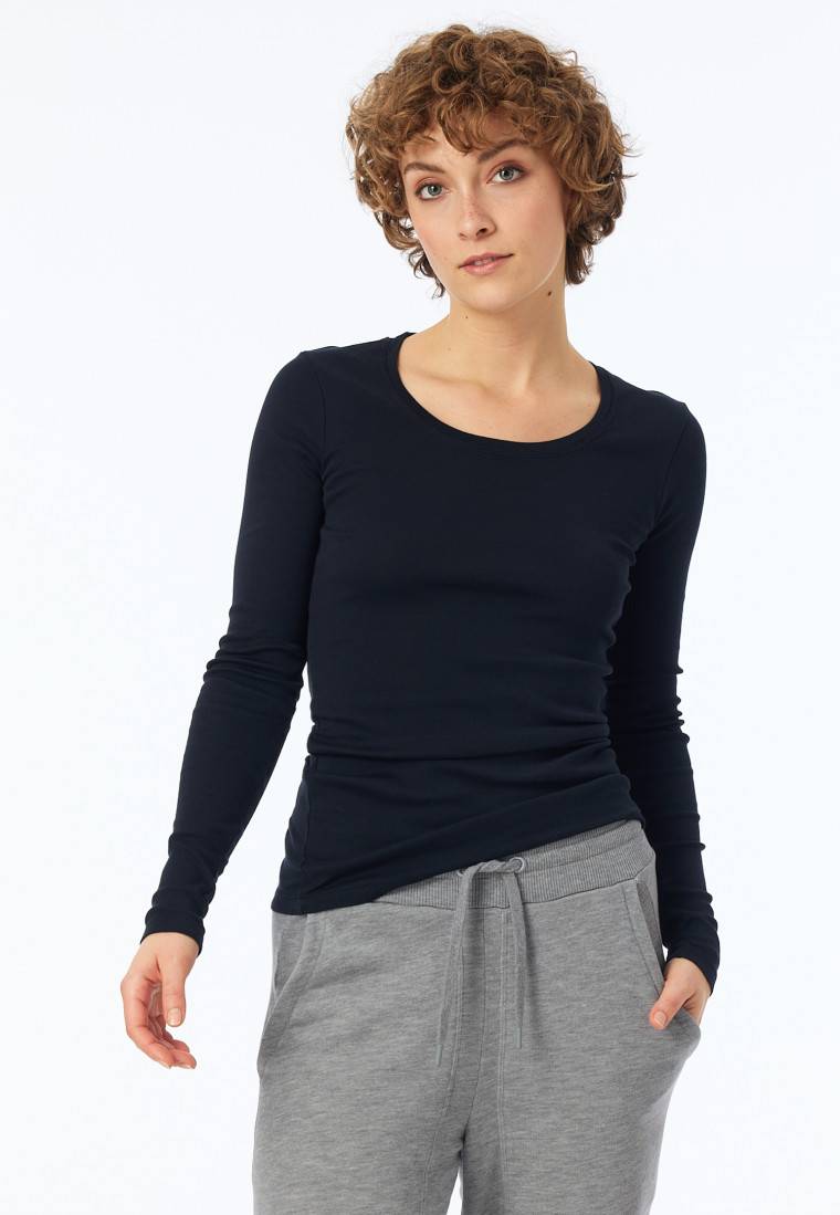 Schiesser Shirt langarm schwarz - Revival Berta Kostenlose Rückgabe