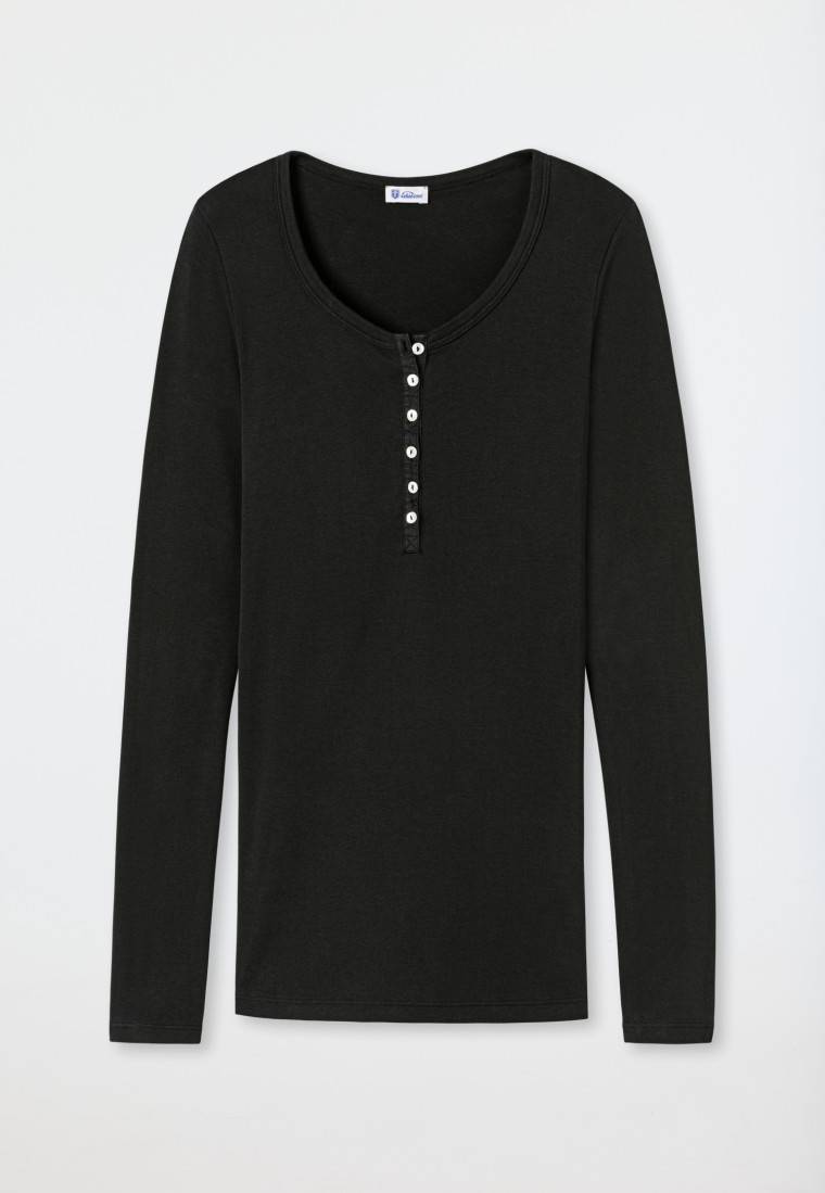 Schiesser Shirt langarm schwarz - Revival Berta Begrenzte Freigabe