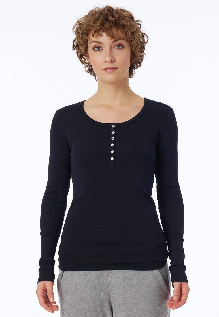 Schiesser Shirt langarm schwarz - Revival Berta Begrenzte Freigabe