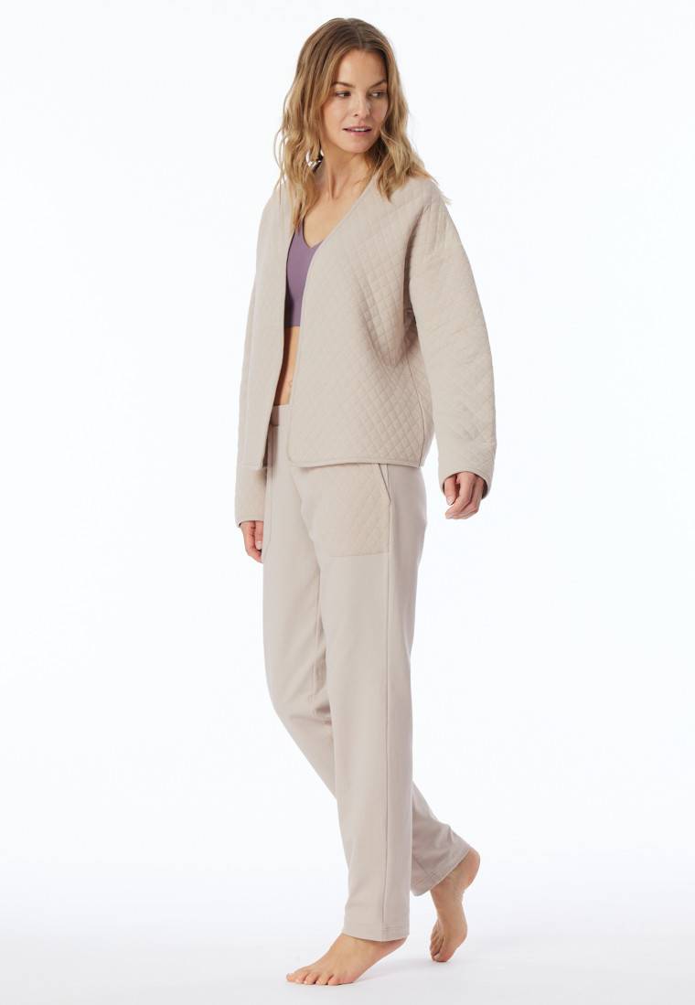 Schiesser Jacke Jersey-Quiltstoff und Sweatware beige - Mix+Relax Sonderangebot der Fabrik