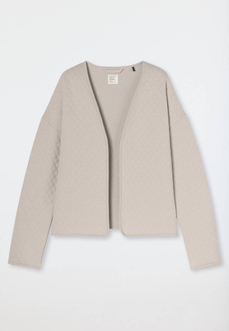 Schiesser Jacke Jersey-Quiltstoff und Sweatware beige - Mix+Relax Sonderangebot der Fabrik