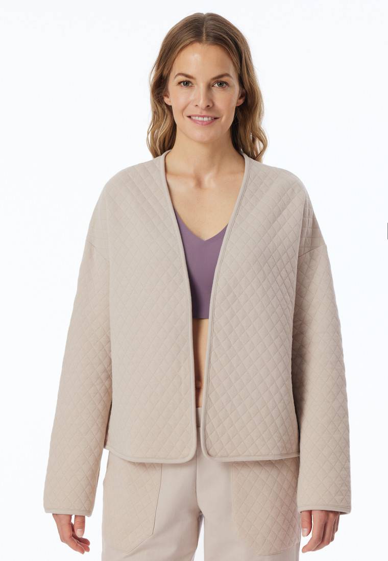 Schiesser Jacke Jersey-Quiltstoff und Sweatware beige - Mix+Relax Sonderangebot der Fabrik