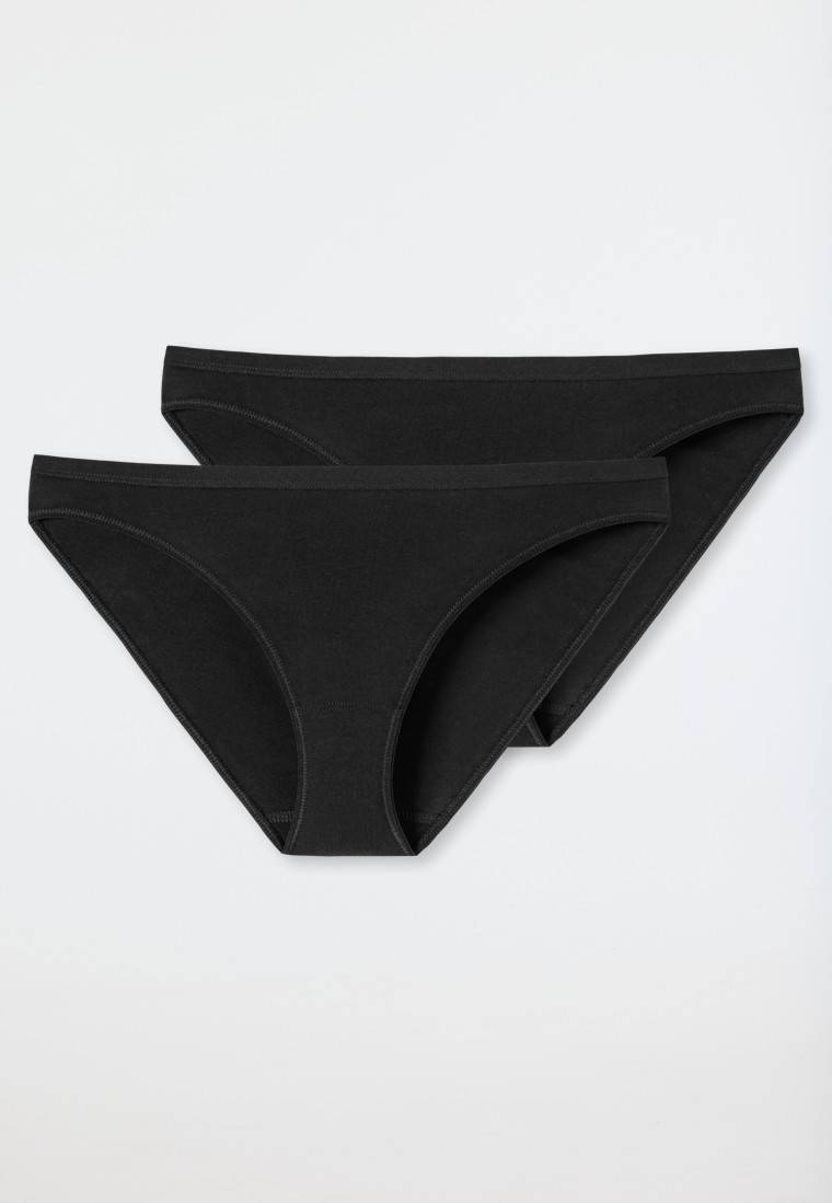 Schiesser Mini 2er-Pack Organic Cotton schwarz - 95/5 50% Rabatt mit kostenlosem Versand