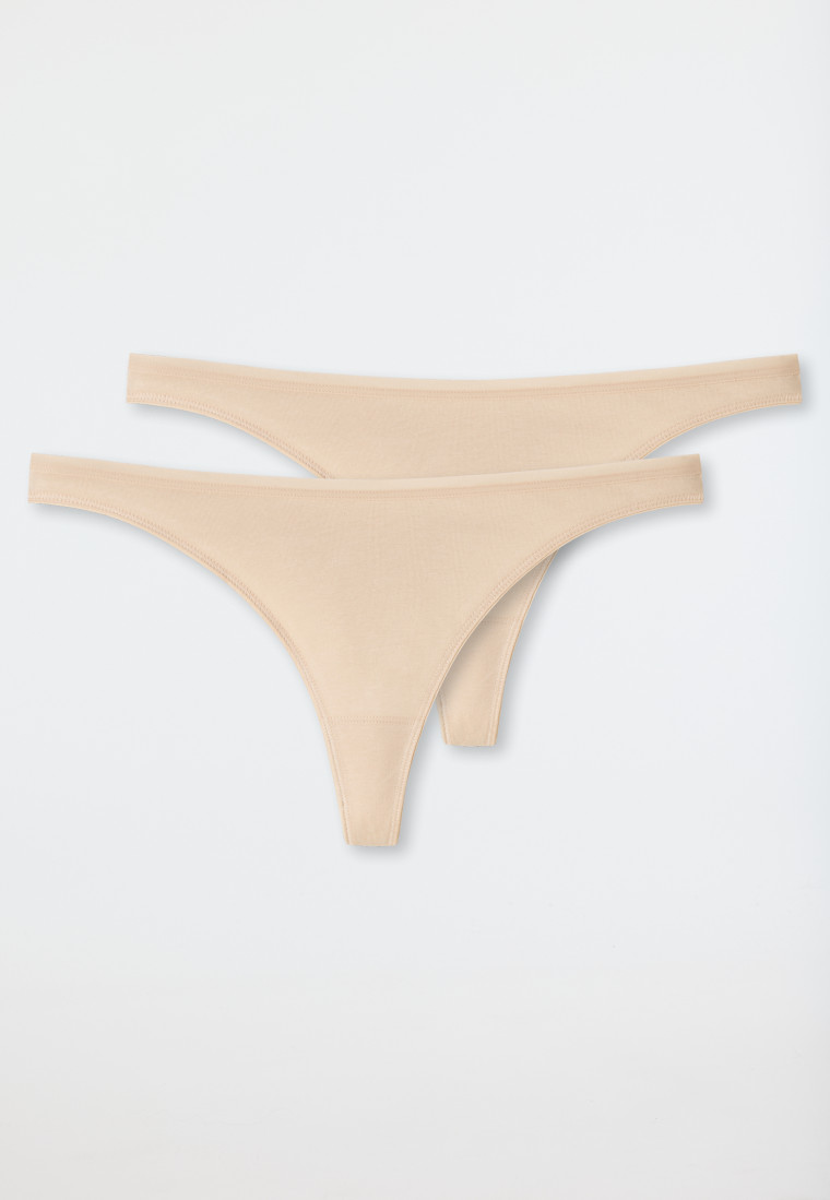 Schiesser String 2er-Pack Organic Cotton sand - 95/5 Fabrikladen