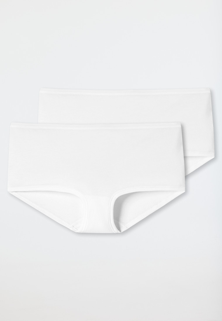Schiesser Shorts 2er-Pack Organic Cotton weiß - 95/5 Speichern exportieren